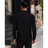 Alimens & Gentle Mens Dress Shirts Long Sleeve 4 Way Stretch Solid Collared Button Down Shirt Regular Fit Formal Business(Black)