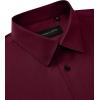 Alimens & Gentle Mens Dress Shirts Long Sleeve 4 Way Stretch Solid Collared Button Down Shirt Regular Fit Formal Business(Burgundy)
