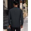 Alimens & Gentle Mens Dress Shirts Long Sleeve 4 Way Stretch Solid Collared Button Down Shirt Regular Fit Formal Business(Dark Grey)