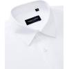Alimens & Gentle Mens Dress Shirts Long Sleeve 4 Way Stretch Solid Collared Button Down Shirt Regular Fit Formal Business(White)