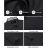 Alimens & Gentle Mens Dress Shirts Long Sleeve Button Down Shirt Men Wrinkle Free Contrast Collar Shirts(Black)