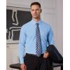 Alimens & Gentle Mens Dress Shirts Long Sleeve Button Down Shirt Men Wrinkle Free Contrast Collar Shirts(Blue-polka Dots)