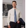 Alimens & Gentle Mens Dress Shirts Long Sleeve Button Down Shirt Men Wrinkle Free Contrast Collar Shirts(Ivory Purple)
