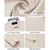Alimens & Gentle Mens Dress Shirts Long Sleeve Button Down Shirt Men Wrinkle Free Contrast Collar Shirts(Khaki)