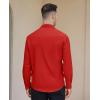 Alimens & Gentle Mens Dress Shirts Long Sleeve Button Down Shirt Men Wrinkle Free Contrast Collar Shirts(Red-black Polka Dots)