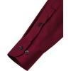 Alimens & Gentle Men’s Dress Shirts Long Sleeve Stretch Shirts Solid Button Down Shirt with Pocket(Contrast Button-red)