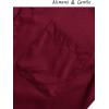 Alimens & Gentle Men’s Dress Shirts Long Sleeve Stretch Shirts Solid Button Down Shirt with Pocket(Contrast Button-red)