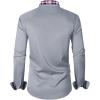 Alimens & Gentle Men’s Dress Shirts Long Sleeve Stretch Wrinkle-Free Regular Fit Business Casual Button Down Shirt(Flex Grey)