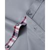 Alimens & Gentle Men’s Dress Shirts Long Sleeve Stretch Wrinkle-Free Regular Fit Business Casual Button Down Shirt(Flex Grey)