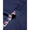 Alimens & Gentle Men’s Dress Shirts Long Sleeve Stretch Wrinkle-Free Regular Fit Business Casual Button Down Shirt(Flex Navy Blue)