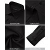 Alimens & Gentle Mens Dress Shirts Long Sleeve Wrinkle Free Stretch Solid Button Down Shirt Casual Wedding Dating Dress Shirt(Black)