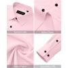 Alimens & Gentle Mens Dress Shirts Long Sleeve Wrinkle Free Stretch Solid Button Down Shirt Casual Wedding Dating Dress Shirt(Light Pink)