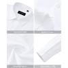 Alimens & Gentle Mens Dress Shirts Long Sleeve Wrinkle Free Stretch Solid Button Down Shirt Casual Wedding Dating Dress Shirt(Solid White)