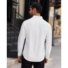 Alimens & Gentle Mens Dress Shirts Long Sleeve Wrinkle Free Stretch Solid Button Down Shirt Casual Wedding Dating Dress Shirt(Solid White)