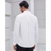 Alimens & Gentle Men’s Dress Shirts Long Sleeve Wrinkle Free Stretch Solid Formal Business Button Down Shirts(All White)