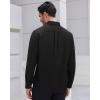 Alimens & Gentle Men’s Dress Shirts Long Sleeve Wrinkle Free Stretch Solid Formal Business Button Down Shirts(Black)
