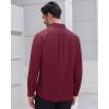 Alimens & Gentle Men’s Dress Shirts Long Sleeve Wrinkle Free Stretch Solid Formal Business Button Down Shirts(Burgundy)