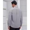 Alimens & Gentle Men’s Dress Shirts Long Sleeve Wrinkle Free Stretch Solid Formal Business Button Down Shirts(Grey)