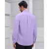 Alimens & Gentle Men’s Dress Shirts Long Sleeve Wrinkle Free Stretch Solid Formal Business Button Down Shirts(Lavender)