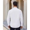 Alimens & Gentle Mens Dress Shirts Stretch Solid Wrinkle Free Button Down Shirt Casual Business Wedding Button Up Shirt(White)