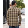 Alimens & Gentle Mens Flannel Shirts Long Sleeve Casual Plaid Button Down Shirt Jacket Work Daily Shackets with Pockets(Brown)