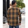 Alimens & Gentle Mens Flannel Shirts Long Sleeve Casual Plaid Button Down Shirt Jacket Work Daily Shackets with Pockets(Coffee Brown)