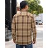 Alimens & Gentle Mens Flannel Shirts Long Sleeve Casual Plaid Button Down Shirt Jacket Work Daily Shackets with Pockets(Khaki)