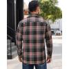 Alimens & Gentle Mens Flannel Shirts Long Sleeve Casual Plaid Button Down Shirt Jacket Work Daily Shackets with Pockets(Pink Grey)