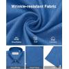 Alimens & Gentle Mens Linen Shirts Short Sleeve Button Down Shirts Wrinkle Free Casual Vacation Beach Summer Tops(Royal Blue)