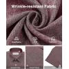 Alimens & Gentle Mens Linen Shirts Short Sleeve Button Down Shirts Wrinkle Free Casual Vacation Beach Summer Tops(Wine Red)
