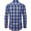 Alimens & Gentle Mens Long Sleeve Dress Shirt Button Down Shirts with Pockets Regular Business Office Casual Plaid Shirt(Black Blue Plaid)