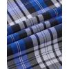 Alimens & Gentle Mens Long Sleeve Dress Shirt Button Down Shirts with Pockets Regular Business Office Casual Plaid Shirt(Black Blue Plaid)