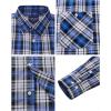Alimens & Gentle Mens Long Sleeve Dress Shirt Button Down Shirts with Pockets Regular Business Office Casual Plaid Shirt(Black Blue Plaid)