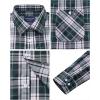 Alimens & Gentle Mens Long Sleeve Dress Shirt Button Down Shirts with Pockets Regular Business Office Casual Plaid Shirt(Black Green Grey Plaid)