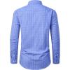 Alimens & Gentle Mens Long Sleeve Dress Shirt Button Down Shirts with Pockets Regular Business Office Casual Plaid Shirt(Blue Gingham)