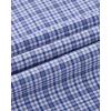 Alimens & Gentle Mens Long Sleeve Dress Shirt Button Down Shirts with Pockets Regular Business Office Casual Plaid Shirt(Blue White Gingham)
