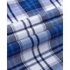 Alimens & Gentle Mens Long Sleeve Dress Shirt Button Down Shirts with Pockets Regular Business Office Casual Plaid Shirt(Navy Blue Plaid)