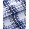 Alimens & Gentle Mens Long Sleeve Dress Shirt Button Down Shirts with Pockets Regular Business Office Casual Plaid Shirt(Navy Blue White Plaid)