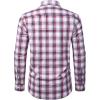 Alimens & Gentle Mens Long Sleeve Dress Shirt Button Down Shirts with Pockets Regular Business Office Casual Plaid Shirt(Red Black Plaid)