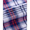 Alimens & Gentle Mens Long Sleeve Dress Shirt Button Down Shirts with Pockets Regular Business Office Casual Plaid Shirt(Red Blue Plaid)