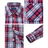 Alimens & Gentle Mens Long Sleeve Dress Shirt Button Down Shirts with Pockets Regular Business Office Casual Plaid Shirt(Red Navy Plaid)