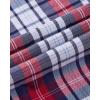 Alimens & Gentle Mens Long Sleeve Dress Shirt Button Down Shirts with Pockets Regular Business Office Casual Plaid Shirt(Red Navy Plaid)