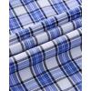 Alimens & Gentle Mens Long Sleeve Dress Shirt Button Down Shirts with Pockets Regular Business Office Casual Plaid Shirt(White Blue Plaid)