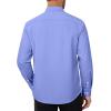 Alimens & Gentle Men’s Oxford Shirt Long Sleeve Button Down Shirt Casual Stretch Wedding Dress Shirt with Pocket(Blue)