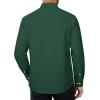 Alimens & Gentle Men’s Oxford Shirt Long Sleeve Button Down Shirt Casual Stretch Wedding Dress Shirt with Pocket(Green)