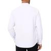 Alimens & Gentle Men’s Oxford Shirt Long Sleeve Button Down Shirt Casual Stretch Wedding Dress Shirt with Pocket(White)