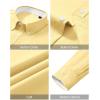 Alimens & Gentle Men’s Oxford Shirt Long Sleeve Button Down Shirt Casual Stretch Wedding Dress Shirt with Pocket(Yellow)
