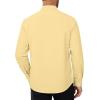 Alimens & Gentle Men’s Oxford Shirt Long Sleeve Button Down Shirt Casual Stretch Wedding Dress Shirt with Pocket(Yellow)