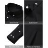 Alimens & Gentle Mens Oxford Shirts Stretch Long Sleeve Dress Shirt for Men Casual Business Work Solid Button Down Shirts(Black)