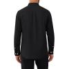 Alimens & Gentle Mens Oxford Shirts Stretch Long Sleeve Dress Shirt for Men Casual Business Work Solid Button Down Shirts(Black)